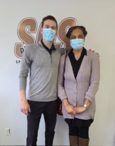 Patient Phyllis's successful graduation picture