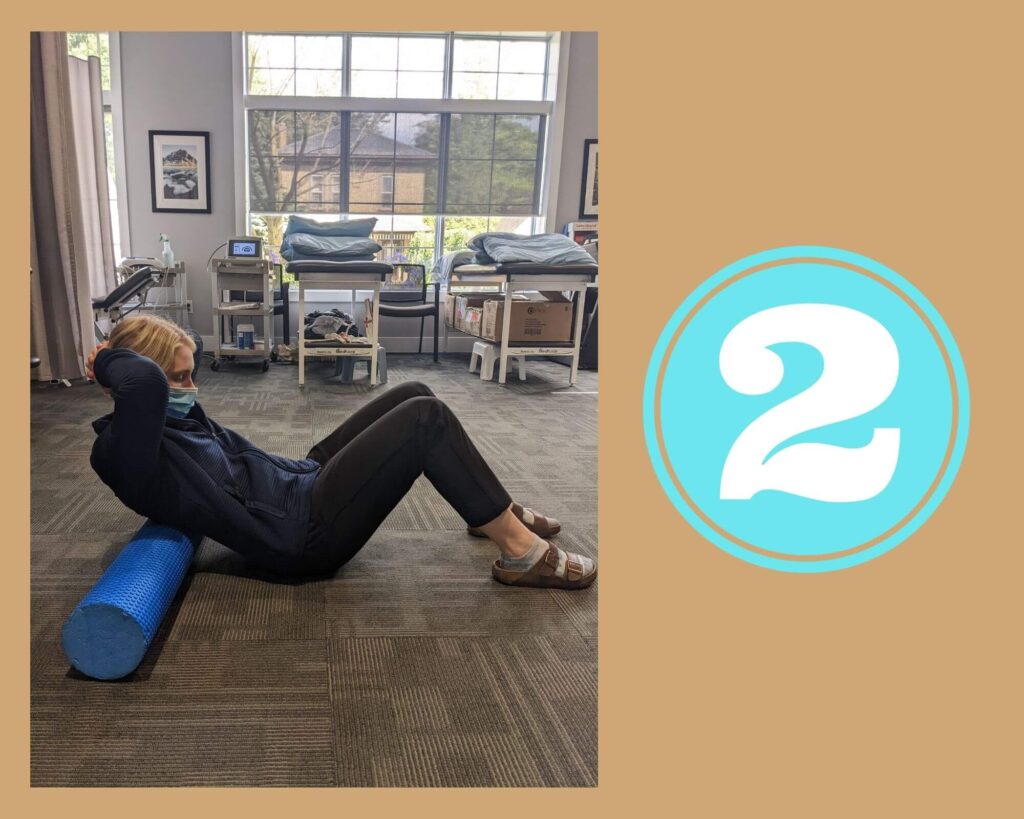 Mid Back Foam Rolling step 2