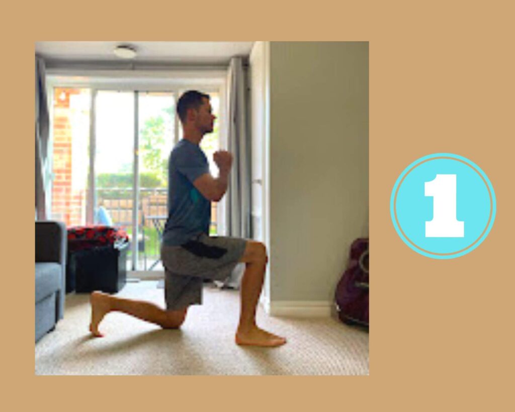 Step one of split squats