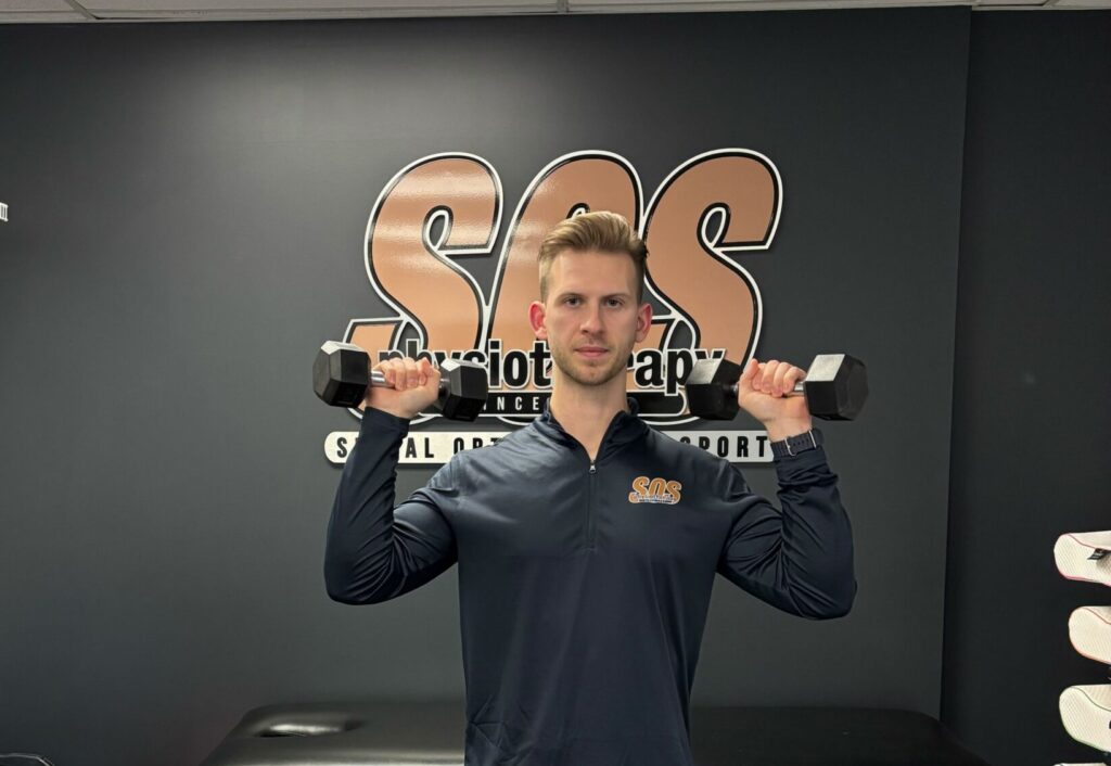 Shoulder Exercise Overhead Press by Resident Physiotherapist Ben Derrough