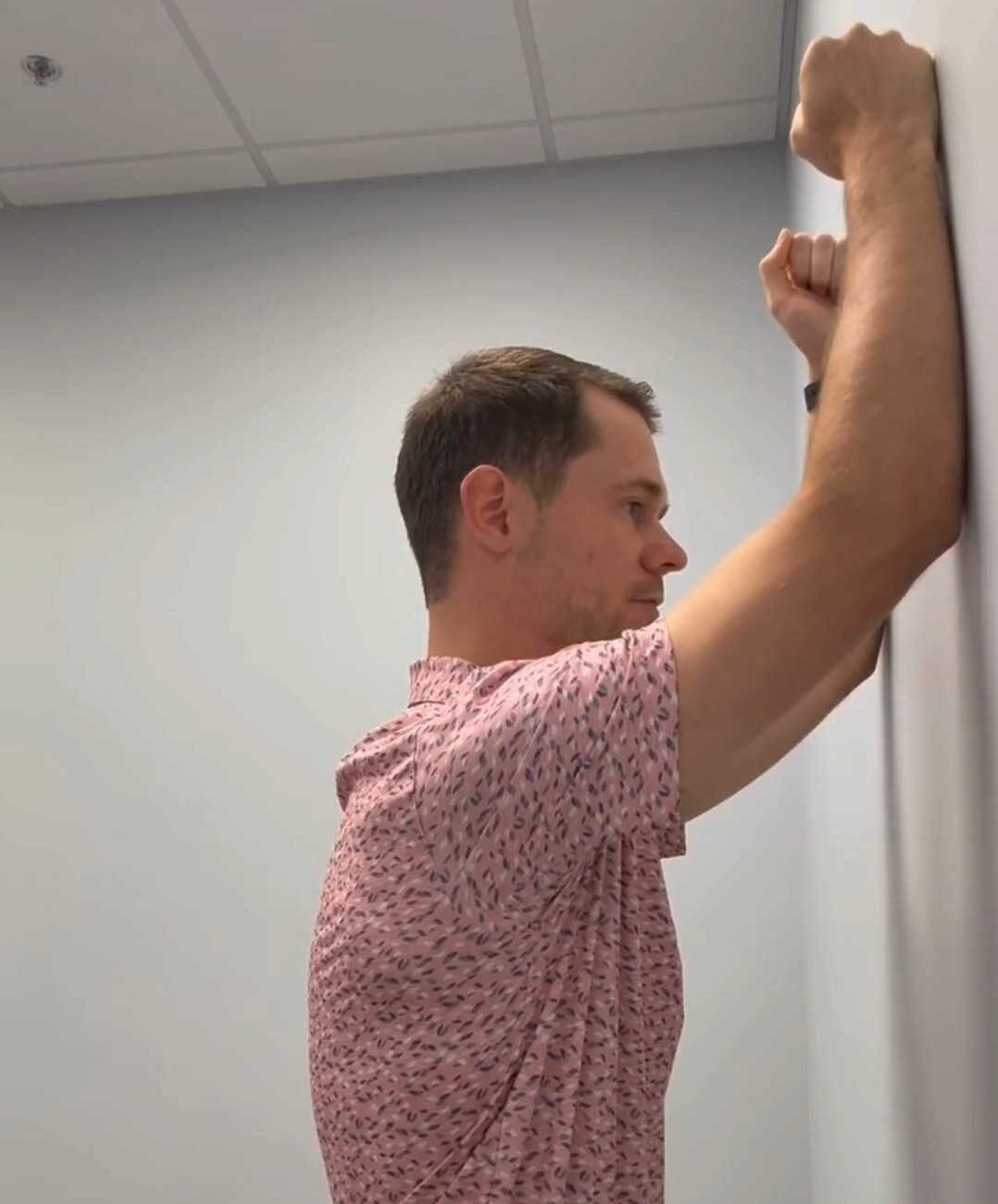 Wall Slide Shoulder Blade Exercise demonstrated by Physiotherapist Coulton Roe