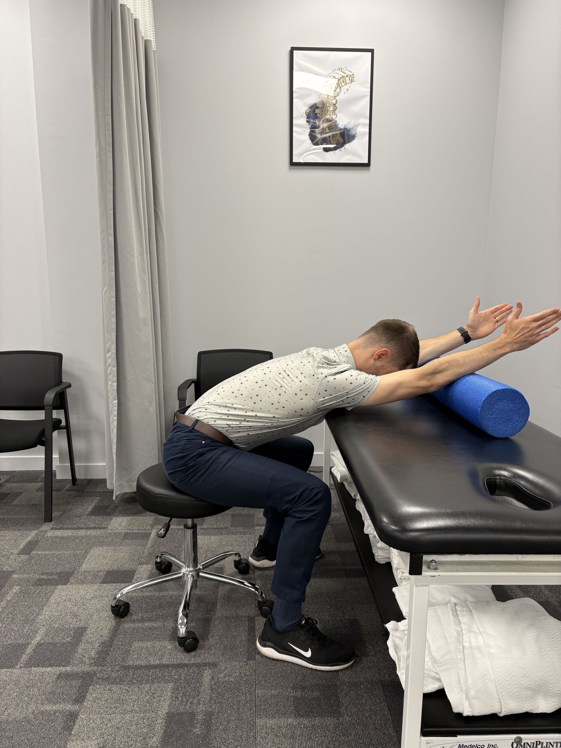 Posture Exercise with Foam Roller demonstrated by Physiotherapist Coulton Roe