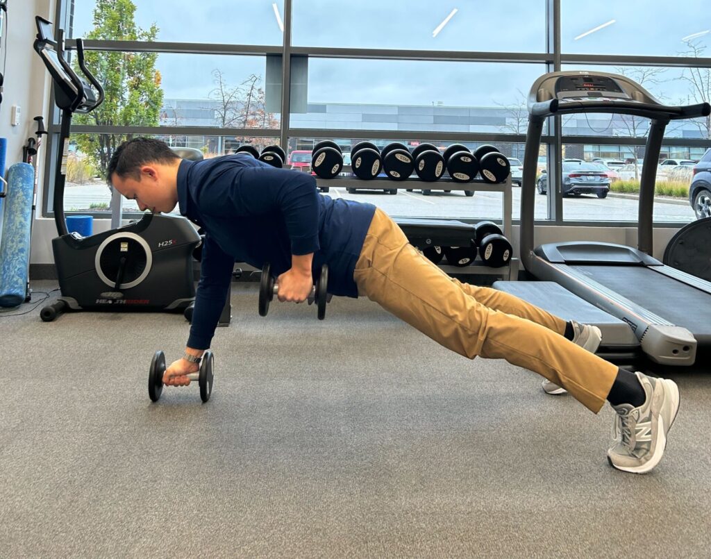 Core Exercise: Renegade Row by Physiotherapist Adam Hanton-Fong