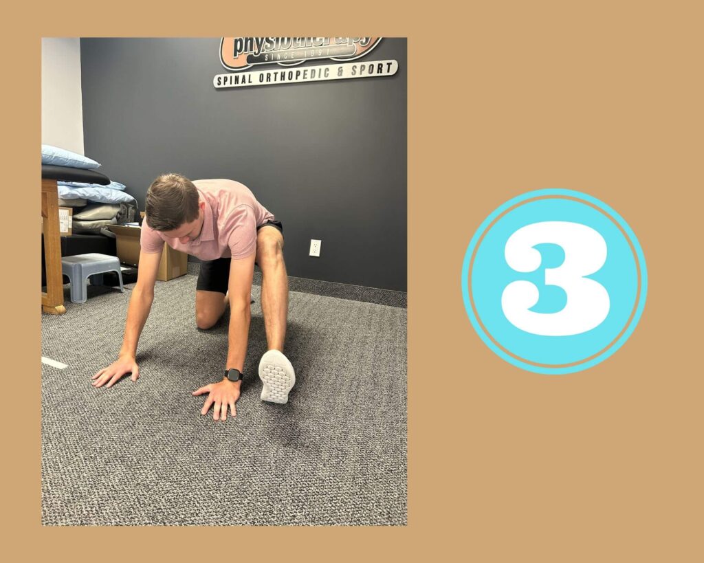 Hip Flexor Exercise Step 3 demonstrated by physiotherapist Evan Lukasik