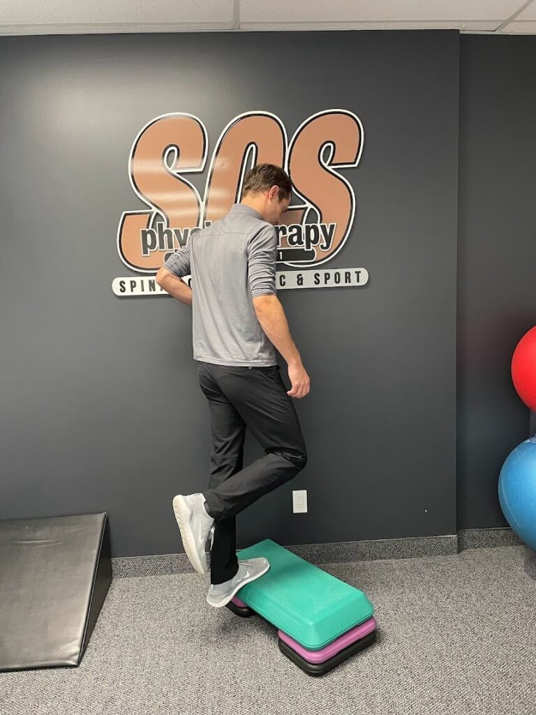 Calf Exercise: Two Up, Two Down demonstrated by physiotherapist Coulton Roe