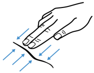 Diagragm of step 1 of Scar Tissue Massage