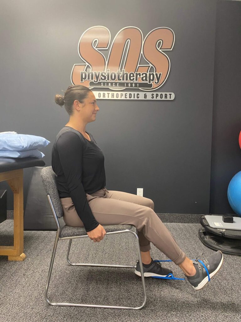 Knee Extention Exercise demonstrated by physiotherapist Ali Dings