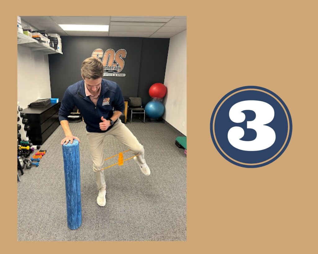 Hip and Knee Exercise-Fire Hydrant Step 3 demonstrated by Physiotherapist Evan Lukasik