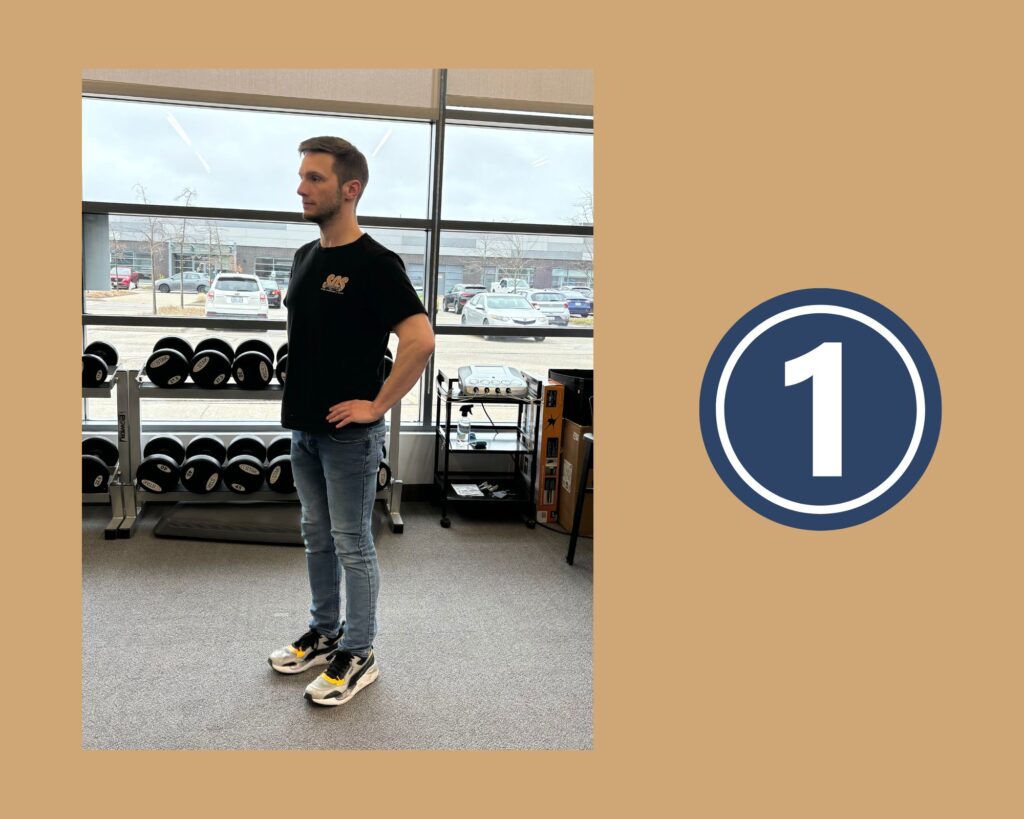 Reverse Lunge Step 1 demonstrated by Physiotherapist Ryan Marrin