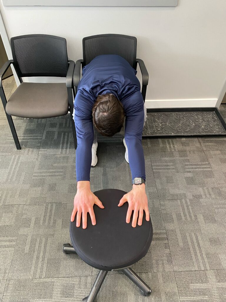 3 Point Child Pose Exercise demonstrated by Physiotherapist Chad Beacom