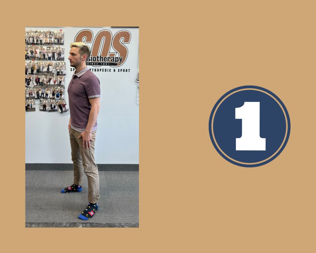 Squat with Calf Raise Exercise Step 1 demonstrated by Physiotherapist Ryan Marrin