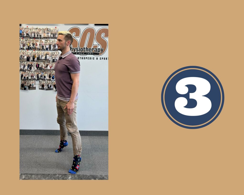 Squat with Calf Raise Exercise Step 3 demonstrated by Physiotherapist Ryan Marrin