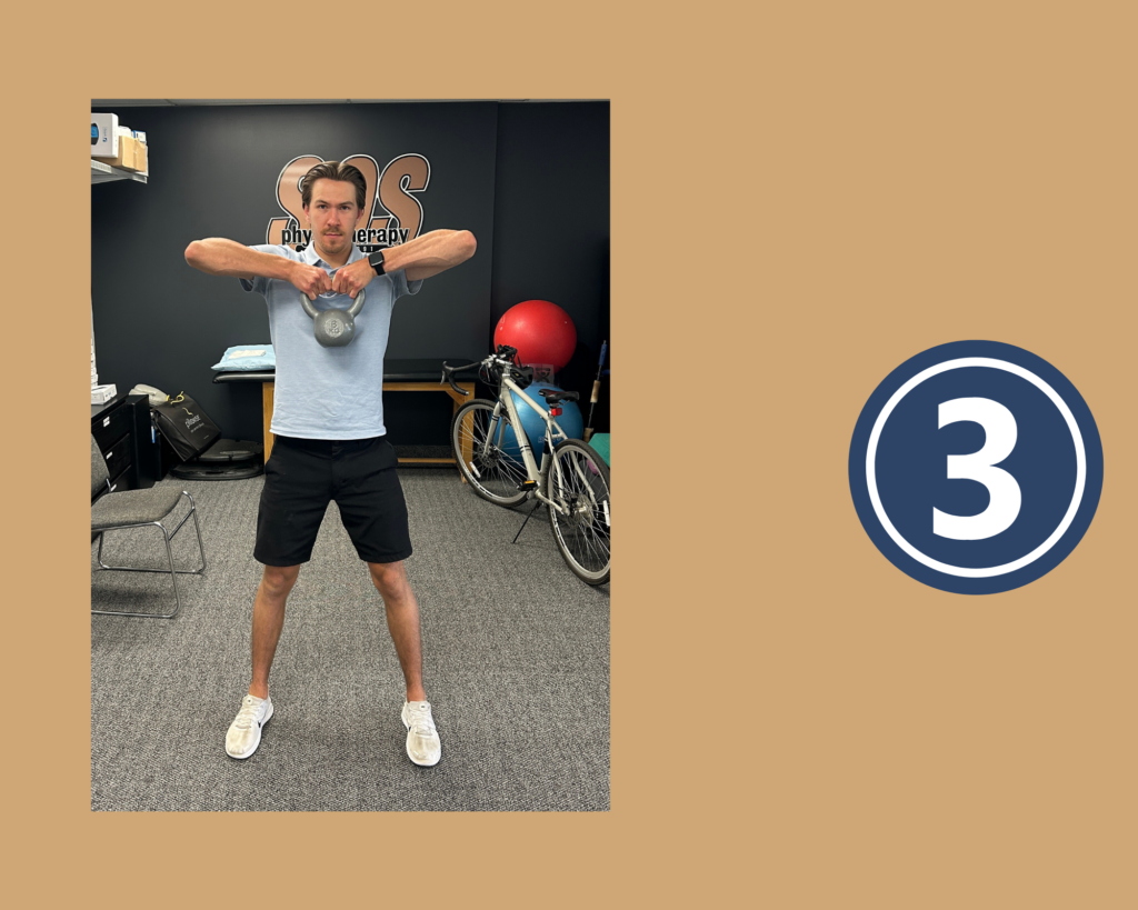 Combo Weight Exercise Step 3 demonstrated by Physiotherapist Evan Lukasik