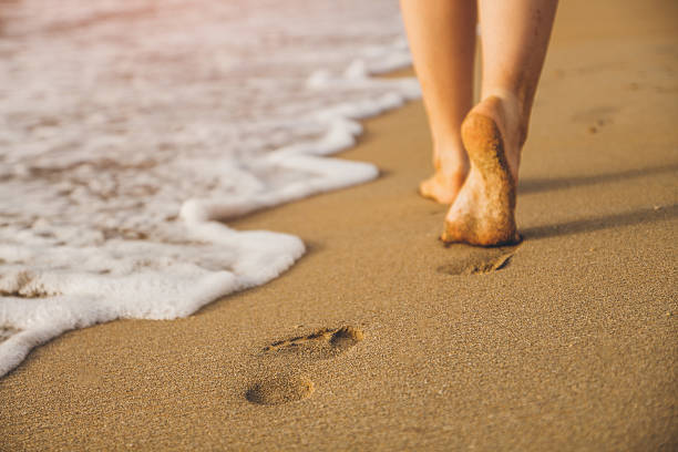 summer walking in sand