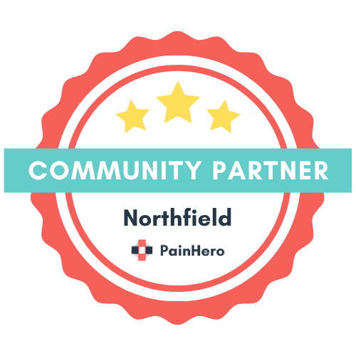 Painhero Community Partner Badge for SOS Physiotherapy Northfield in Waterloo